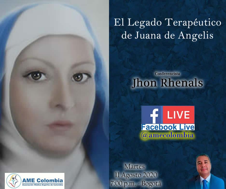 video de la conferencia El Legado Terapéutico de Juana de Angelis. Por John Rhenals. 11 de Agosto 2020
        